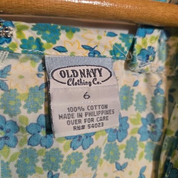 Vintage Old Navy Floral Dress Sleeveless Spring Summer Ditsy Preppy Kidcore 6 - Picture 3 of 7